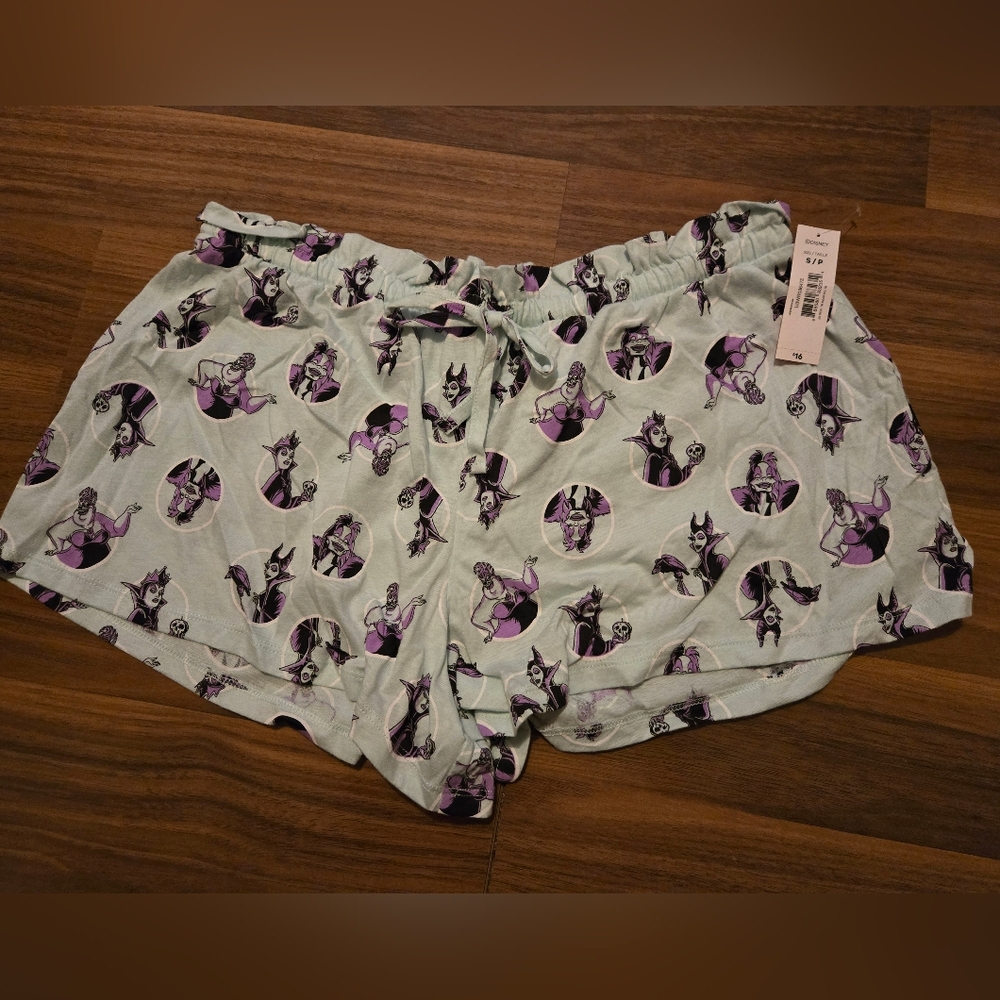 Ladies Small Disney Villain PJ Shorts
